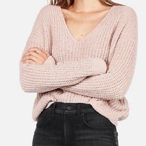 Express Cozy Chenille Shaker Knit Sweater *Pink*